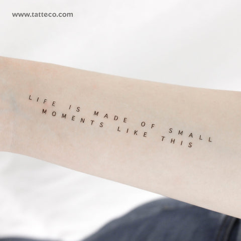 Life Is Made Of Small Moments Like This Temporary Tattoo - Set of 3