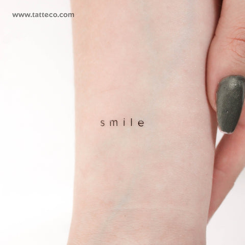 Little 'Smile' Temporary Tattoo - Set of 3