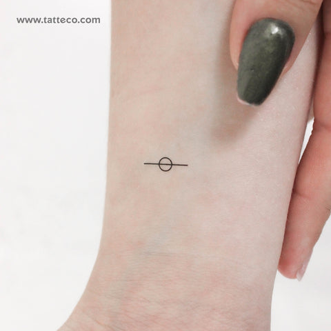 Minimal Saturn Temporary Tattoo - Set of 3
