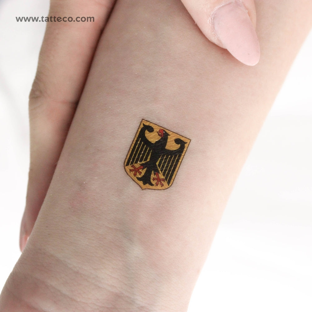 Germany Coat Of Arms Temporary Tattoo - Set of 3