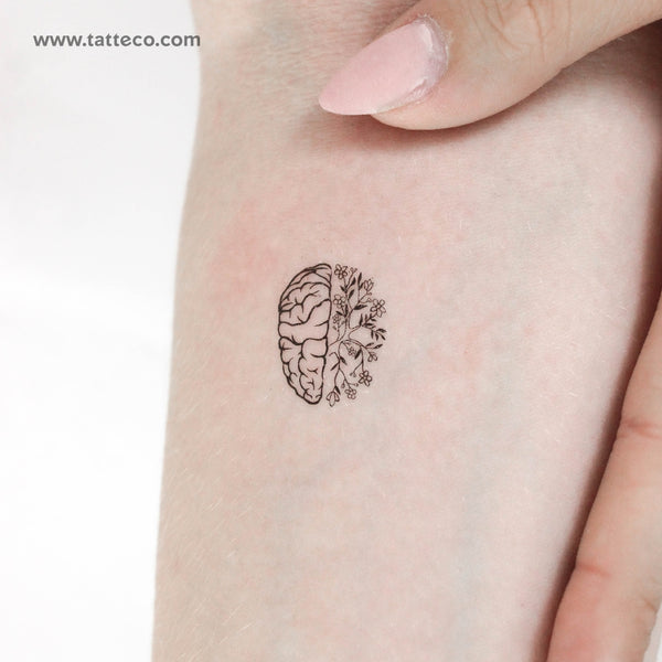 Flower Brain Temporary Tattoo - Set of 3