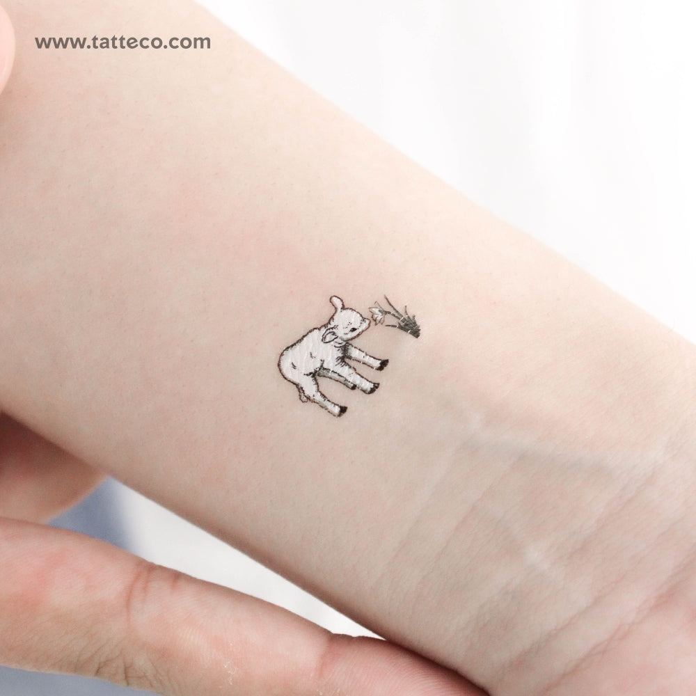 Lamb Temporary Tattoo - Set of 3