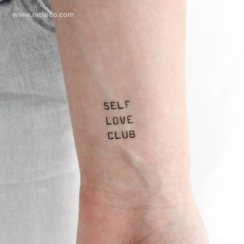 Self Love Club Temporary Tattoo - Set of 3