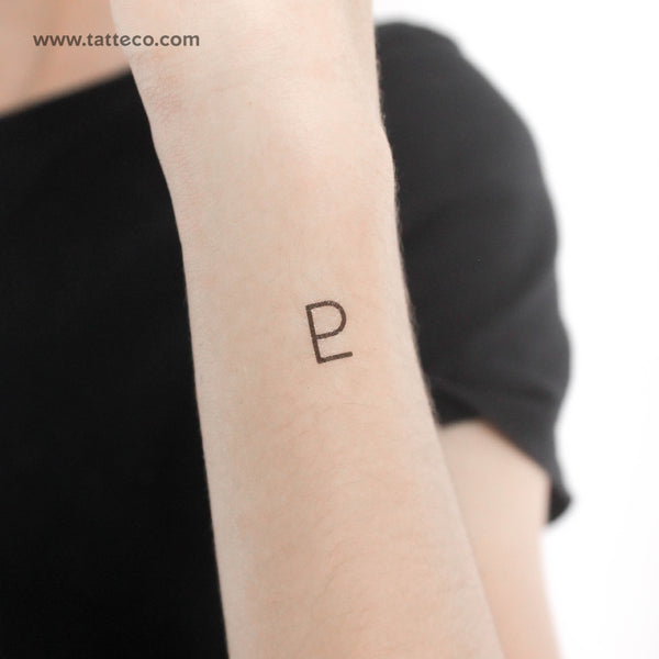 Pluto Planet Symbol Temporary Tattoo - Set of 3