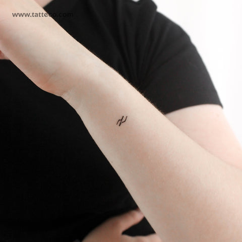 Z Handwritten Letter Temporary Tattoo - Set of 3