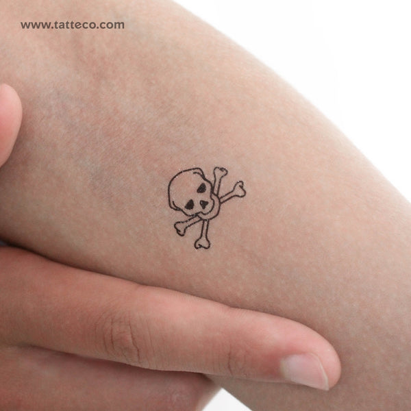 Danger Skull Temporary Tattoo - Set of 3