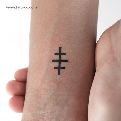 Salem Cross Temporary Tattoo - Set of 3