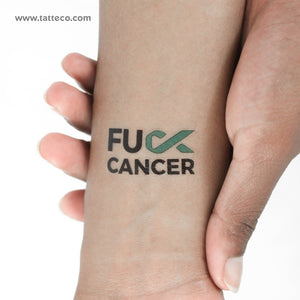 Fuck Ovarian Cancer Temporary Tattoo - Set of 3