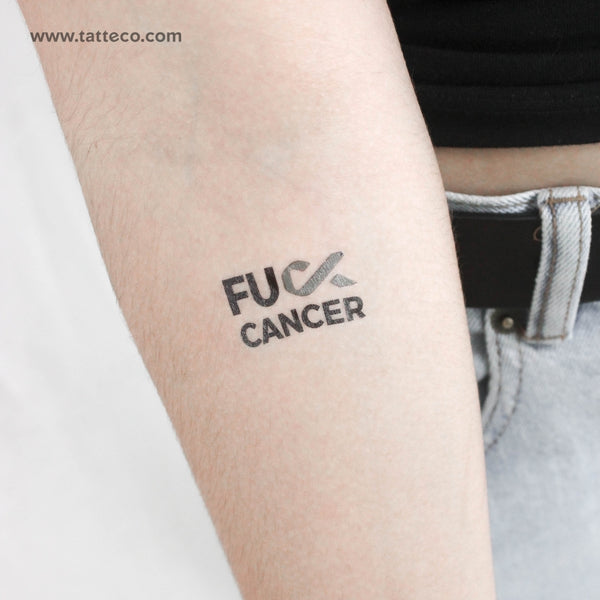 Fuck Brain Cancer Temporary Tattoo - Set of 3