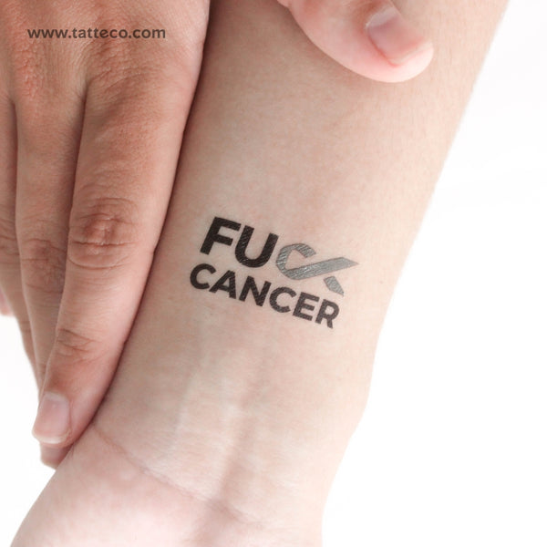 Fuck Brain Cancer Temporary Tattoo - Set of 3