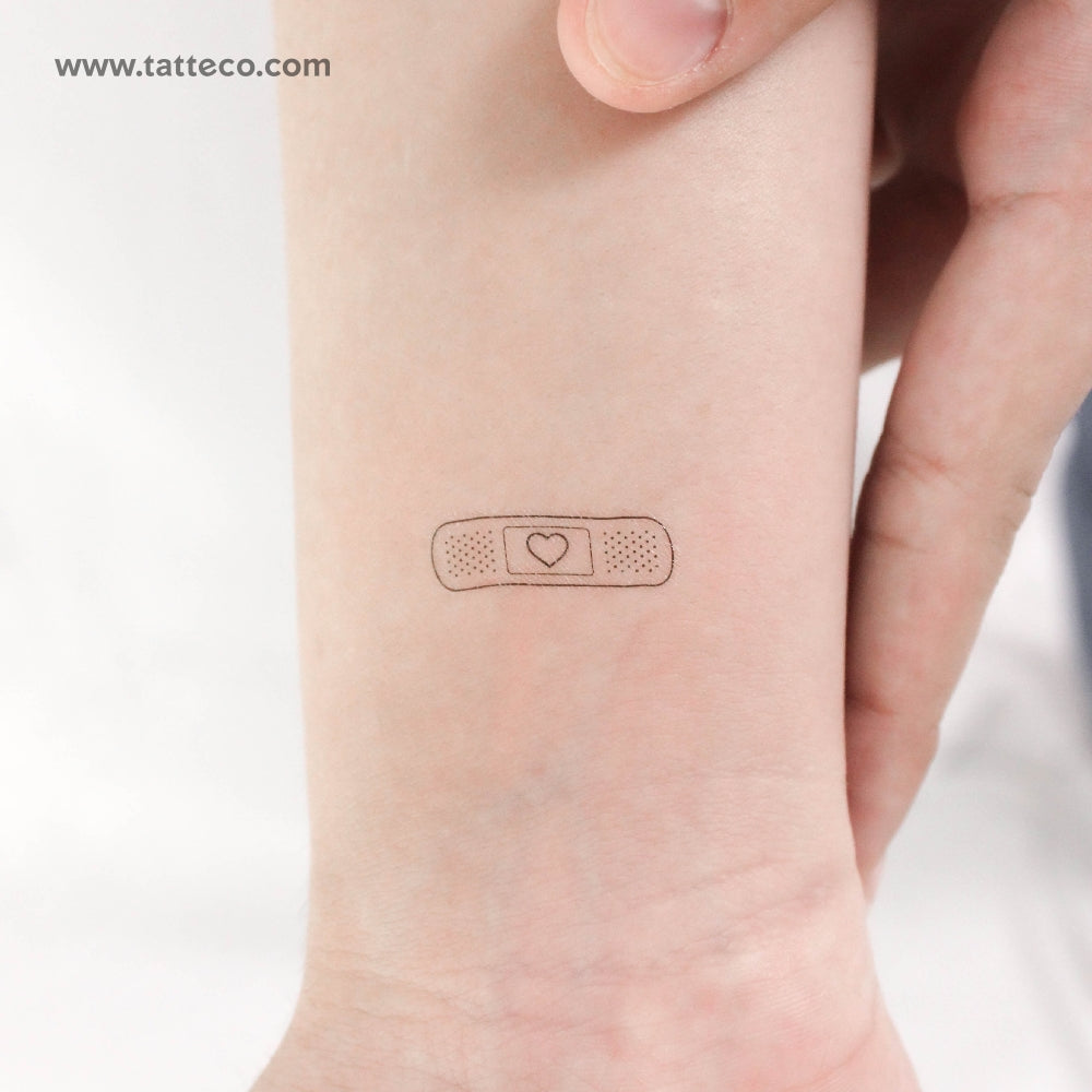 Small Bandage Temporary Tattoo - Set of 3