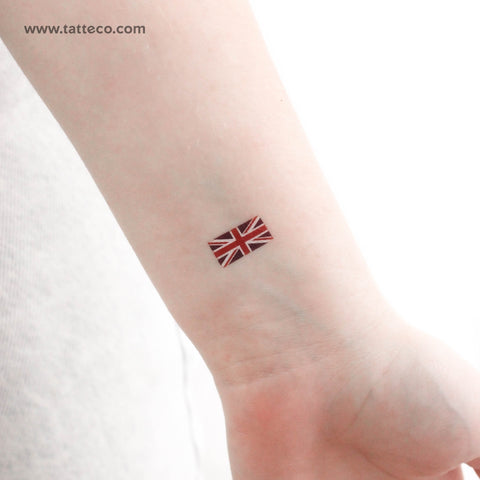 Small Union Jack Temporary Tattoo - Set of 3