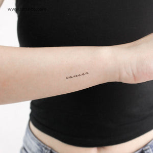 Cancer Temporary Tattoo - Set of 3