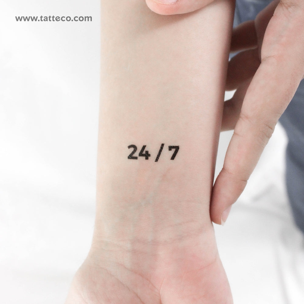 24/7 Temporary Tattoo - Set of 3