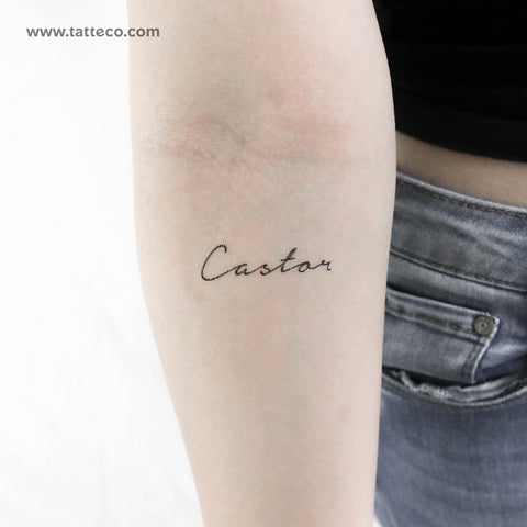 Castor Temporary Tattoo - Set of 3