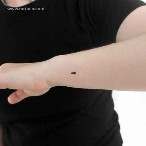 Morse Code T Temporary Tattoo - Set of 3