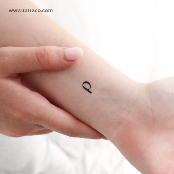 Rho ρ Temporary Tattoo - Set of 3