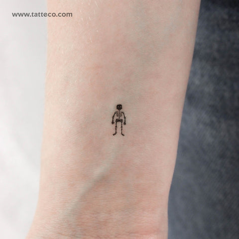 Tiny Skeleton Temporary Tattoo - Set of 3