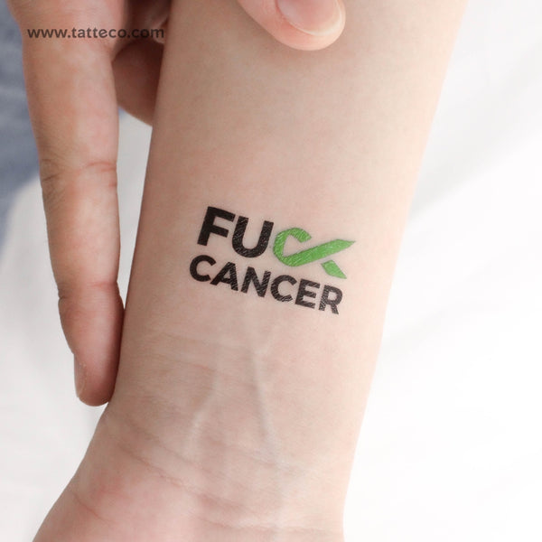 Fuck Lymphoma Cancer Temporary Tattoo - Set of 3