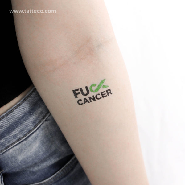 Fuck Lymphoma Cancer Temporary Tattoo - Set of 3