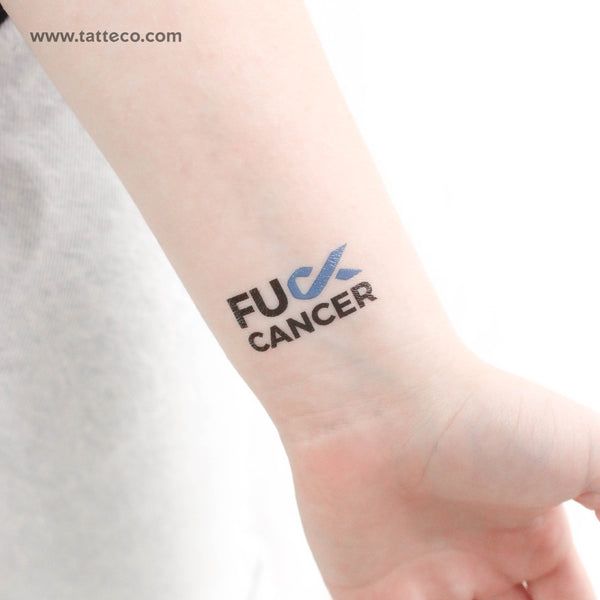 Fuck Childhood Cancer Temporary Tattoo - Set of 3