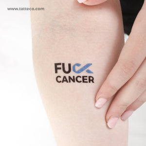 Fuck Childhood Cancer Temporary Tattoo - Set of 3