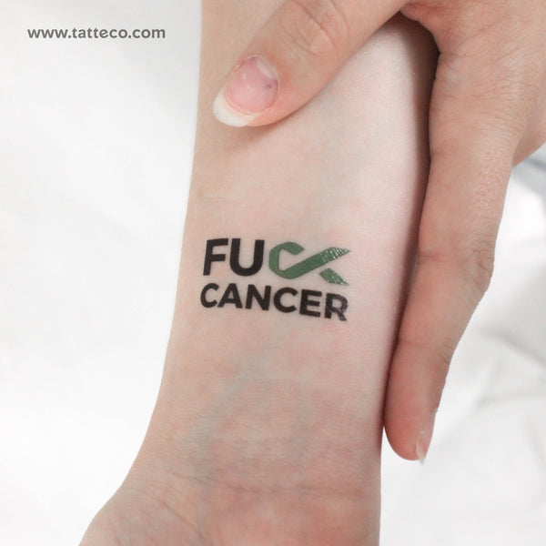 Fuck Liver Cancer Temporary Tattoo - Set of 3