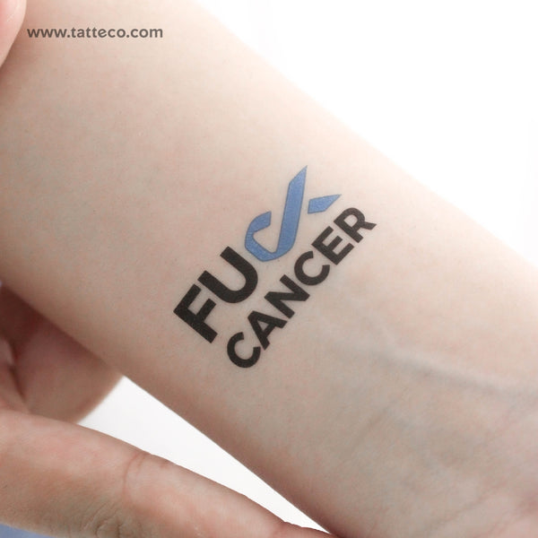 Fuck Prostate Cancer Temporary Tattoo - Set of 3