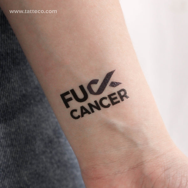 Fuck Colon Cancer Temporary Tattoo - Set of 3