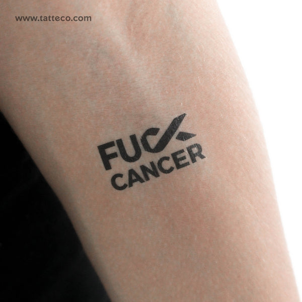 Fuck Skin Cancer Temporary Tattoo - Set of 3