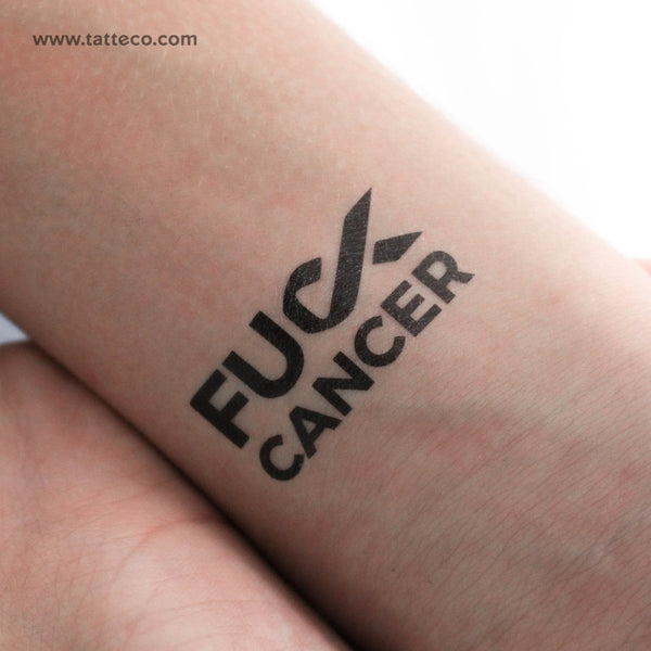 Fuck Skin Cancer Temporary Tattoo - Set of 3