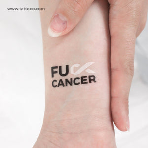 Fuck Bone Cancer Temporary Tattoo - Set of 3