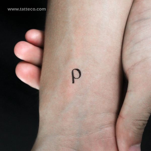 Rho ρ Temporary Tattoo - Set of 3