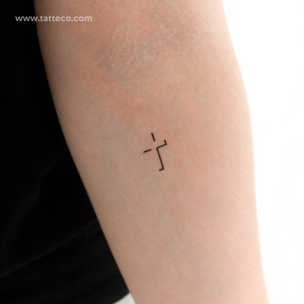 Cross Shadow Temporary Tattoo - Set of 3