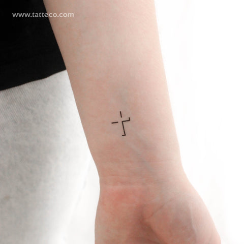 Cross Shadow Temporary Tattoo - Set of 3