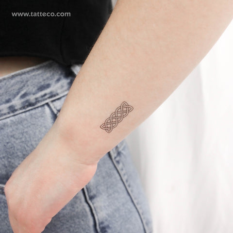 Linear Celtic Knot Temporary Tattoo - Set of 3