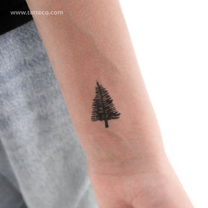 Leafless Pine Tree Temporary Tattoo - Set of 3