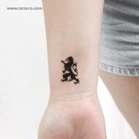 Ornamental Lion Temporary Tattoo - Set of 3