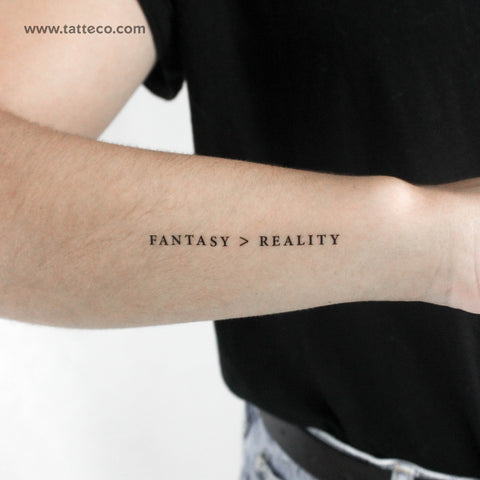 Fantasy > Reality Temporary Tattoo - Set of 3