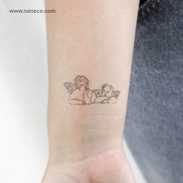 Minimalist Putti Cherubs Temporary Tattoo - Set of 3