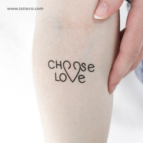 Choose Love Temporary Tattoo - Set of 3