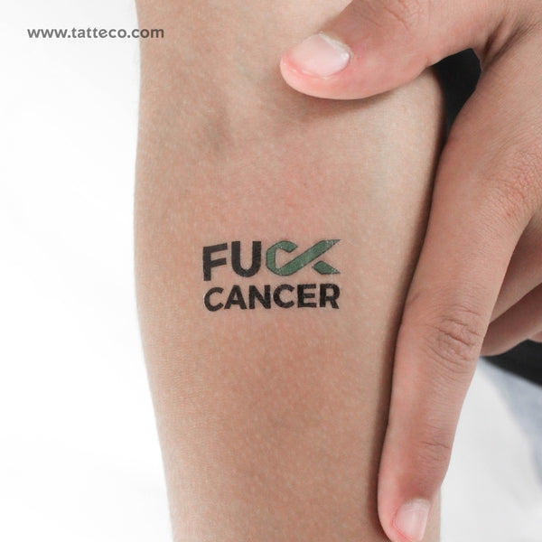 Fuck Uterine Cancer Temporary Tattoo - Set of 3