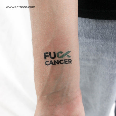 Fuck Uterine Cancer Temporary Tattoo - Set of 3