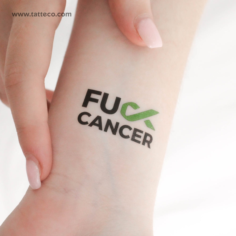 Fuck Kidney Cancer Temporary Tattoo - Set of 3