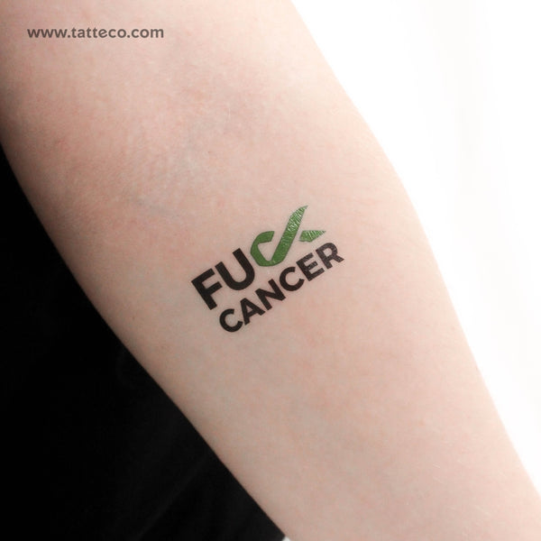 Fuck Kidney Cancer Temporary Tattoo - Set of 3