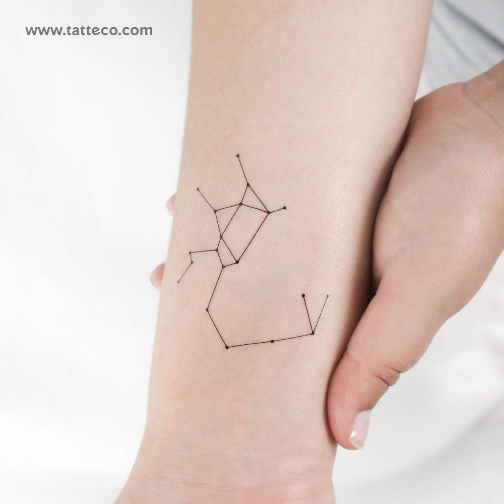 Sagittarius Constellation Temporary Tattoo - Set of 3