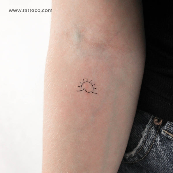 Sun And Sea Temporary Tattoo - Set of 3