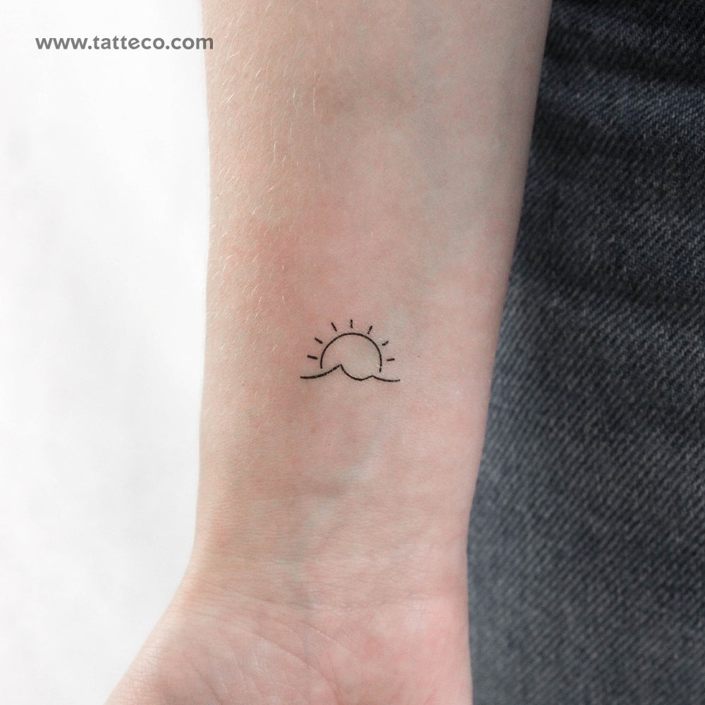 Sun And Sea Temporary Tattoo - Set of 3