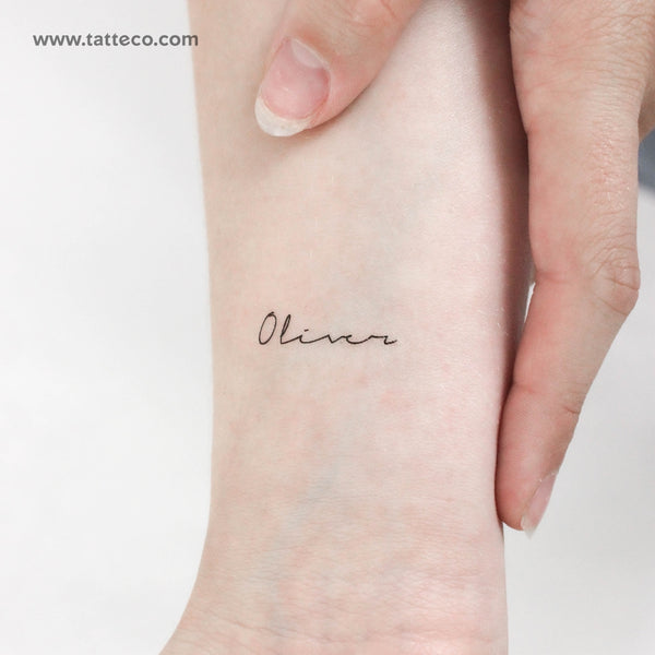 Handwritten Oliver Temporary Tattoo - Set of 3