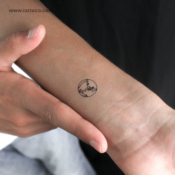 Asia Earth Temporary Tattoo - Set of 3